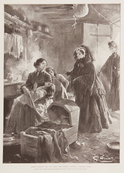 "Królowa Wiktoria i biedni autorstwa G.S. (after) Amato