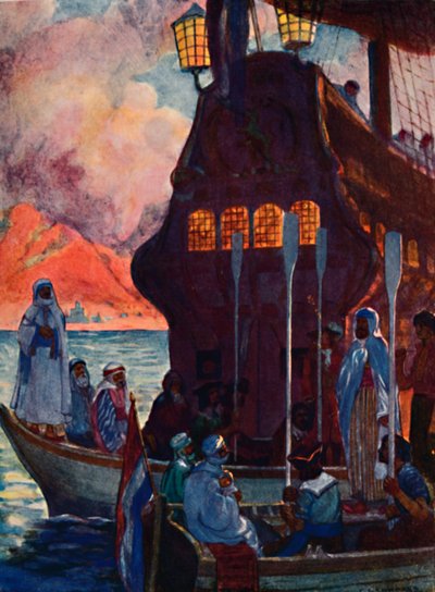 „Nadejście szejka Józefa”, 1909 autorstwa GS Smithard