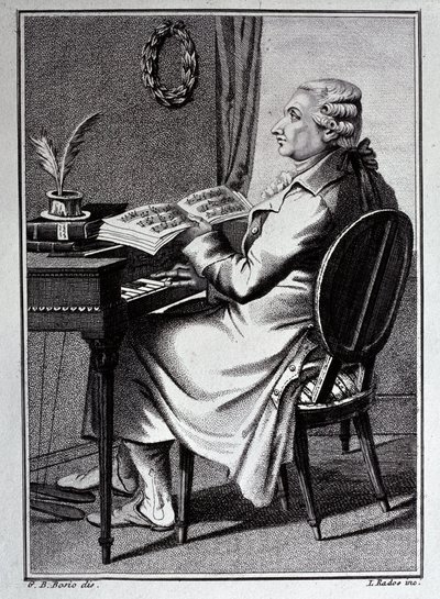 Portret rysunku Antonio Sachini autorstwa G. B. Bosio
