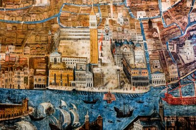 Widok na Wenecję z lotu ptaka autorstwa G. Barzenti
