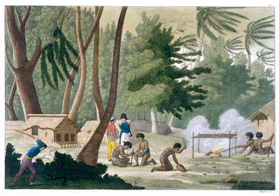 „Plemię Papu na wyspie Rawak”, c1820-1839 autorstwa G Bramati