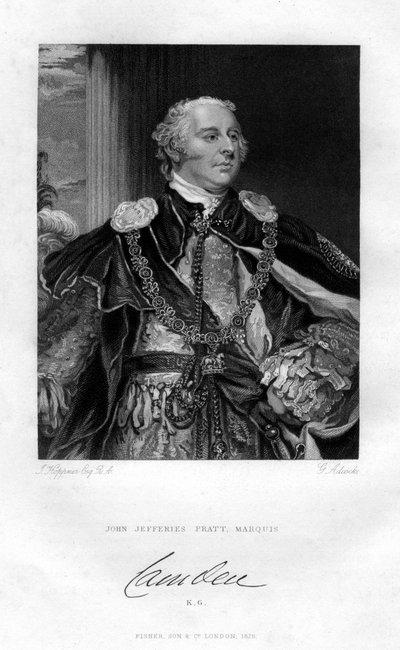 John Jeffreys Pratt, 1. markiz Camden, 1829. autorstwa G. H. Adcock