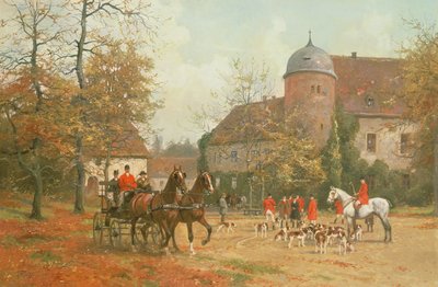 Przyjazd na polowanie, XIX w. autorstwa G. Koch