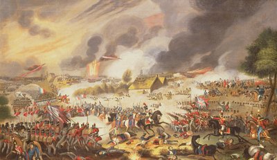 Bitwa pod Waterloo, 18 czerwca 1815, 1842 autorstwa G. Newton