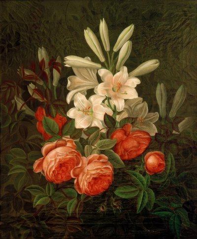 Martwa natura z kwiatami autorstwa G. Normann