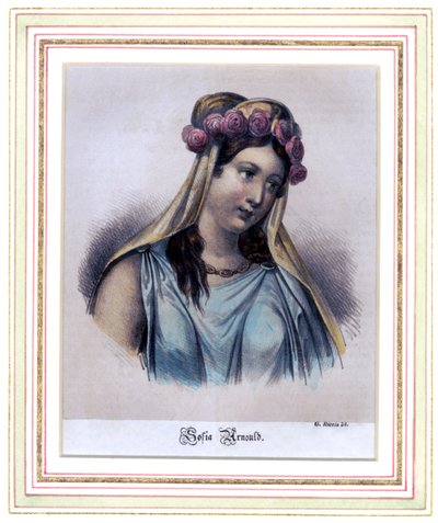 Sophie Arnould , francuski sopran autorstwa G. Riccio