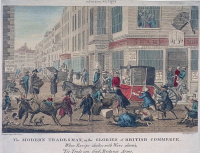 „Nowoczesny kupiec, czyli chwały brytyjskiego handlu”, 1774” autorstwa G Terry