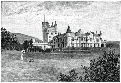 Zamek Balmoral od strony północno-zachodniej, Aberdeenshire, Szkocja, 1900. autorstwa G. W. Wilson and Company