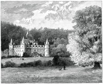 Zamek Inveraray, zachodnia Szkocja, 1900. autorstwa G. W. Wilson and Company