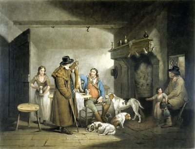 Wewnątrz Country Alehouse, grawerowane przez Williama Warda autorstwa G. and Ward J. Morland