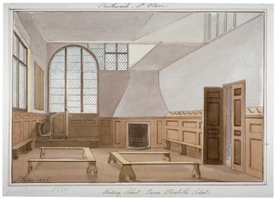 Widok wnętrza szkoły St Olave