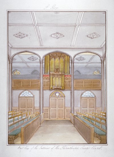 Kaplica w Instytucie Towarzystwa Filantropijnego przy London Road, Southwark, Londyn, 1825 autorstwa G Yates