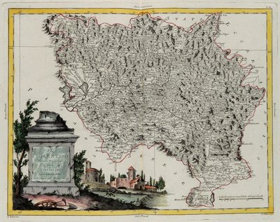 Terytorium Florencji, rycina G. Zulianiego zaczerpnięta z tomu II „Najnowszego Atlasu” wydanego w Wenecji w 1783 r. przez Antonio Zattę, zbiory prywatne autorstwa G. Zuliani