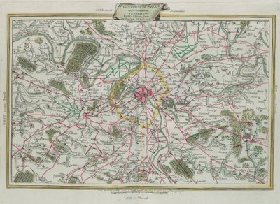 Zarys Paryża, Rządy Francji i Orleanu, rycina G. Zulianiego zaczerpnięta z Tomu I najnowszego Atlasu wydanego w Wenecji w 1776 r. przez Antonio Zattę, zbiory prywatne autorstwa G. Zuliani