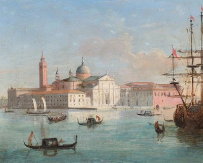 Wenecja, widok na San Giorgio Maggiore (olej na miedzi) autorstwa G. van (1653-1736) (follower of) Wittel