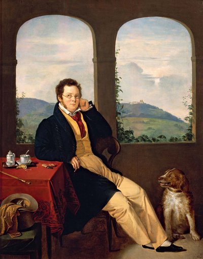 Portret Franza Schuberta 1797-1828, 1827. autorstwa Gabor Melegh