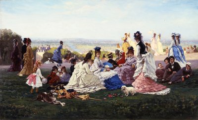 Niedziela w Bellevue, 1874 autorstwa Gabriel Amable de Lafoulhouze