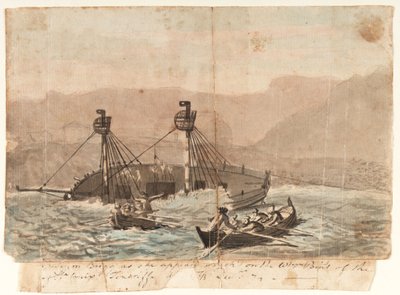 Ekspedycja Brigg, która rozbiła się na zachodnim krańcu wyspy Sta Cruiz Teneriffe w grudniu 1774 r. autorstwa Gabriel Bray