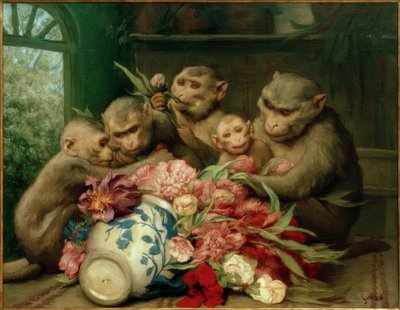 Botanik (małpa z wazonem) autorstwa Gabriel Cornelius Ritter von Max