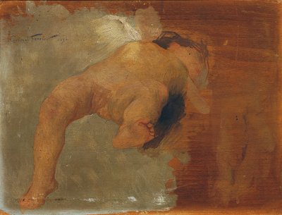 Leżące Putto autorstwa Gabriel Ferrier