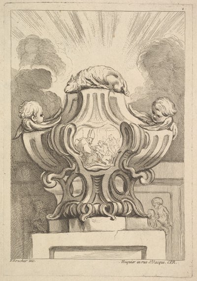Projekt urny, 1725-72. autorstwa Gabriel Huquier