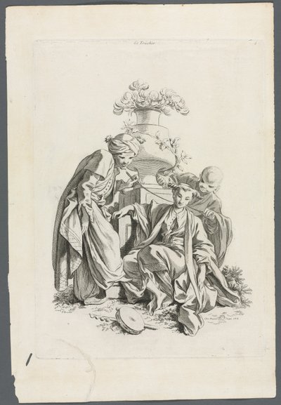 Zmysły: Dotyk według Bouchera, XVIII wiek. autorstwa Gabriel Huquier