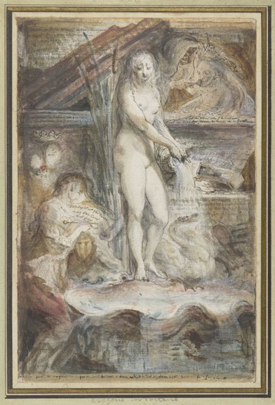 Alegoria śmierci Woltera autorstwa Gabriel Jacques de Saint Aubin