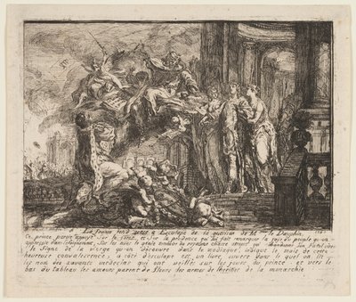 Alegoria o rekonwalescencji delfina autorstwa Gabriel Jacques de Saint Aubin