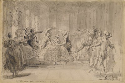 Balet z „Konkursowych wróżek” autorstwa Gabriel Jacques de Saint Aubin