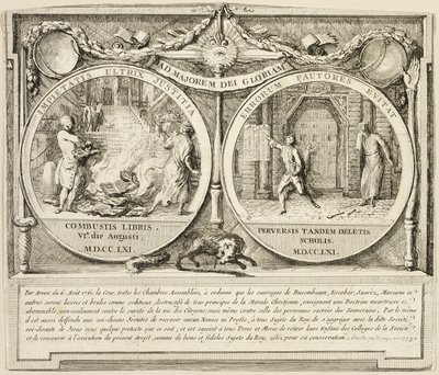 Wypędzenie jezuitów autorstwa Gabriel Jacques de Saint Aubin