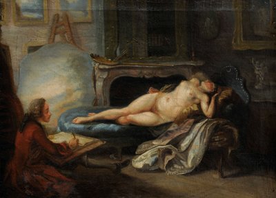 Prywatna Akademia, 1755. autorstwa Gabriel Jacques de Saint Aubin