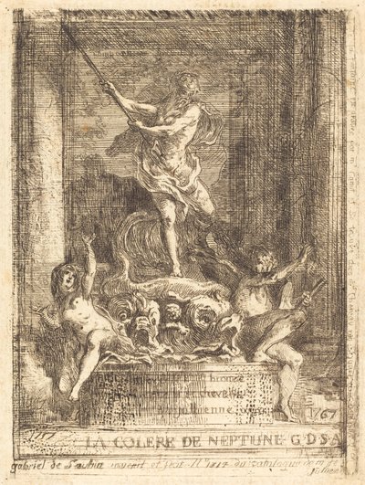 Do gniewu Neptuna autorstwa Gabriel Jacques de Saint Aubin