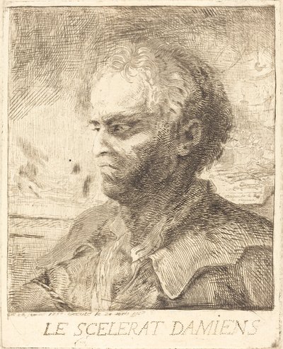Damiens jest przestępcą autorstwa Gabriel Jacques de Saint Aubin