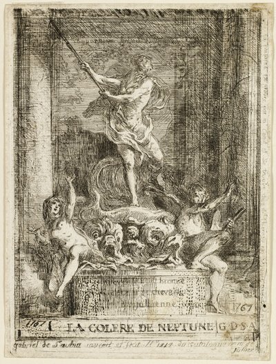 Fontanna „Gniew Neptuna” autorstwa Gabriel Jacques de Saint Aubin
