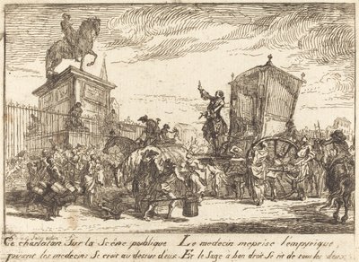 Szarlatan (Le szarlatan) autorstwa Gabriel Jacques de Saint Aubin