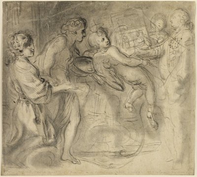 Geniusz malarstwa autorstwa Gabriel Jacques de Saint Aubin