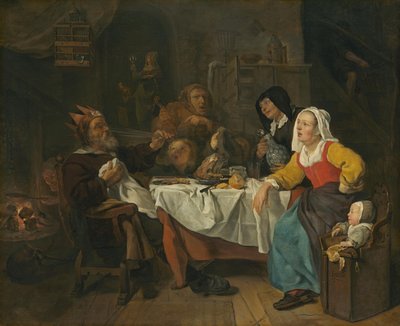 Król pije autorstwa Gabriel Metsu