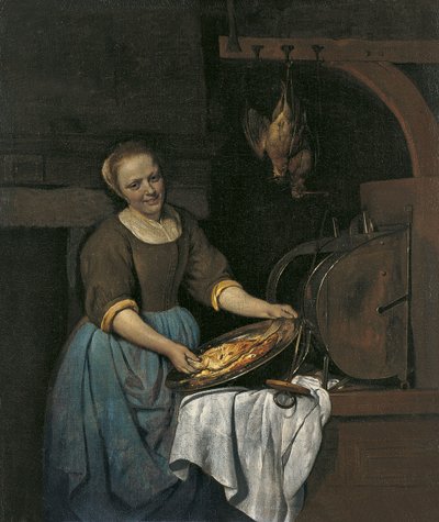 Pokojówka przygotowująca rybę autorstwa Gabriel Metsu