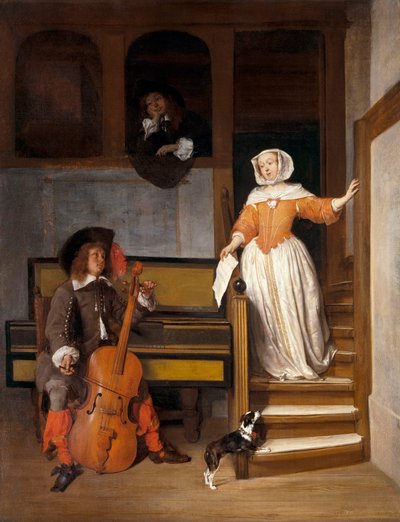 Wiolonczelista autorstwa Gabriel Metsu
