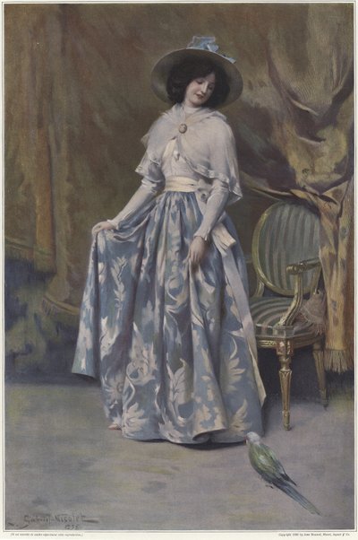 Portret w kolorze niebieskim autorstwa Gabriel Nicolet