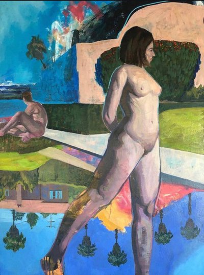 "The Oceans Between Us", 2021 (olej na płótnie) autorstwa Gabriel Palma