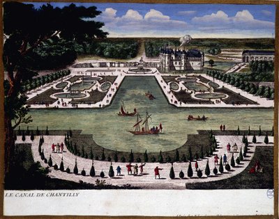 Kanał posiadłości Chantilly - grawer autorstwa Perelle autorstwa Gabriel Perelle