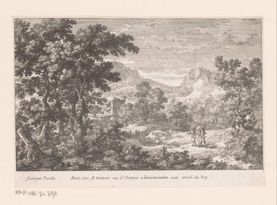 Chrystus i Emaus Pejzaże ze scenami biblijnymi (tytuł serii) autorstwa Gabriel Perelle