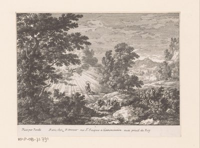 Chrystus w Ogrodzie Getsemani Pejzaże ze scenami biblijnymi (tytuł serii) autorstwa Gabriel Perelle
