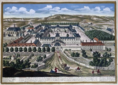 Szpital św. Ludwika założony przez króla Henryka Wielkiego - przez Perelle autorstwa Gabriel Perelle