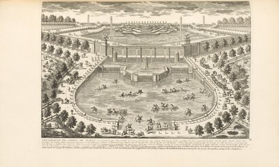 Kraniec Ogrodu Marly, z „Les Delices de Versailles et des Maisons Royales” Charlesa-Antoine