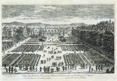 Widok Jardin des Plantes w XVII wieku, autorstwa Perelle autorstwa Gabriel Perelle