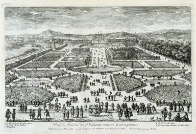 Widok Ogrodu Tuileries w obecnym kształcie - grav. autorstwa Perelle, koniec XVII wieku autorstwa Gabriel Perelle