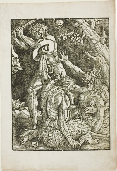Herkules, Dwóch Satyrów i Kobieta, płyta druga z „Prac Herkulesa” autorstwa Gabriel Salmon