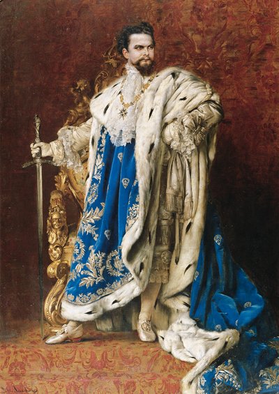 Ludwik II jako Wielki Mistrz Zakonu Rycerzy Św. Jerzego, 1887 r. autorstwa Gabriel Schachinger